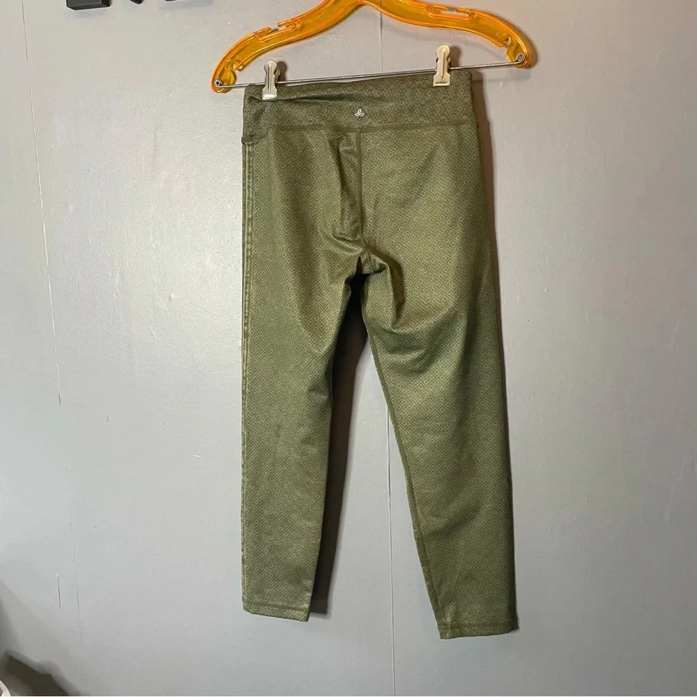 PrAna Olive Green‎ Geometric Roxanne Athletic Leggings size small